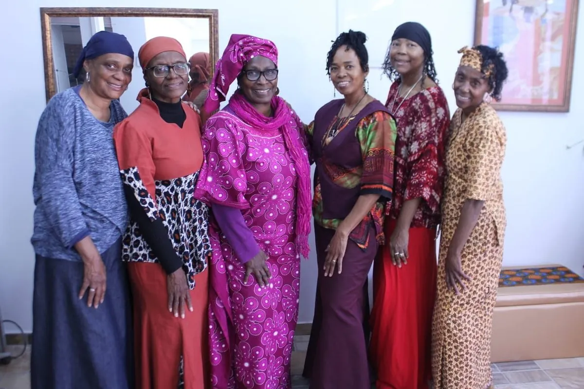 Sisters of the Village of Peace in garments from Gahn Ha Cignon