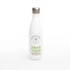 Village of Peace: Edenic Vegan Returning to the Original Diet White 17oz Stainless Steel Water Bottle